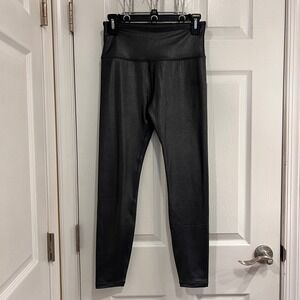 Athleta Elation Ultra High Rise Tight Black Shimmer Metallic Leggings Small